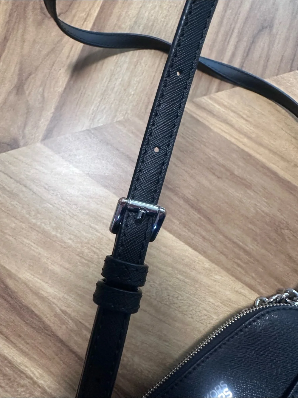 Michael Kors black Jet Set Travel medium dome crossbody purse